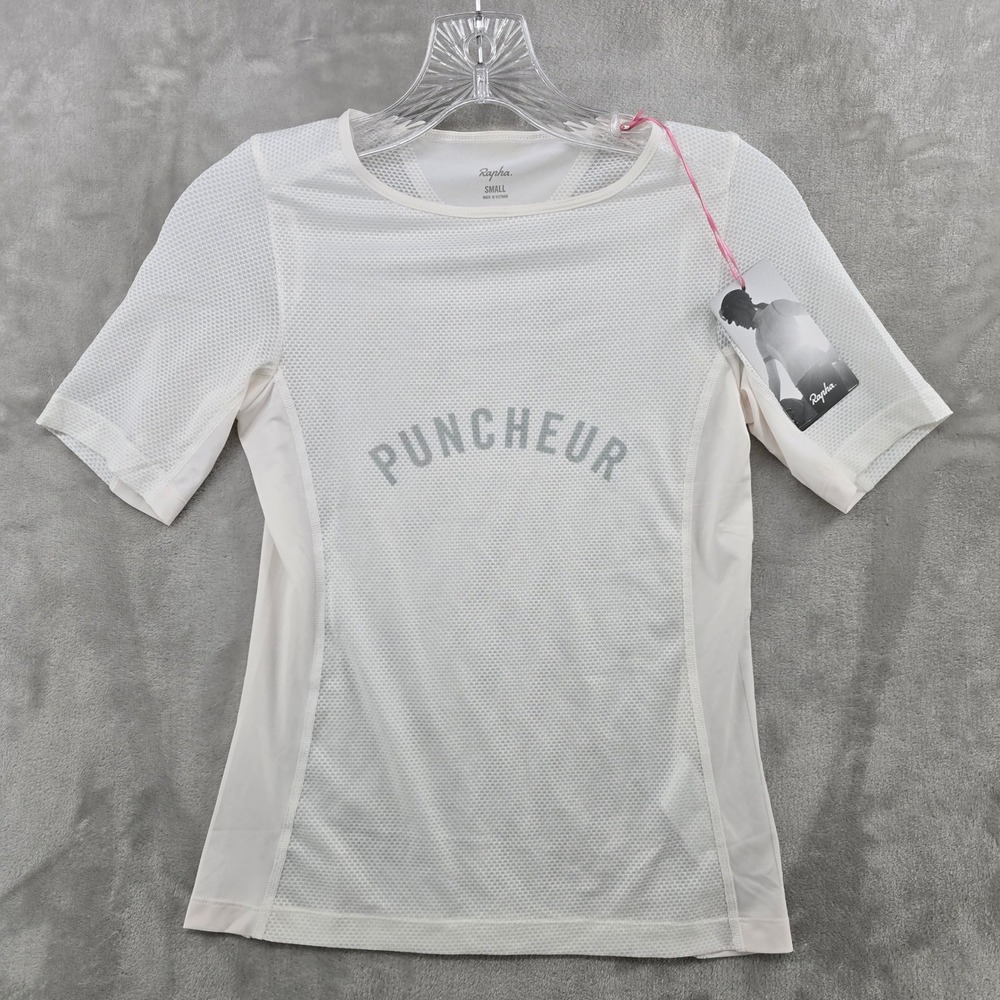 NWT Rapha Womens Small Souplesse Mesh Base Layer White Puncheur Short Sleeve